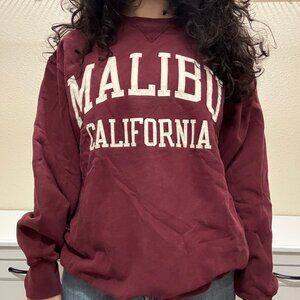 Brandy Melville Women's Burgundy Jumper
